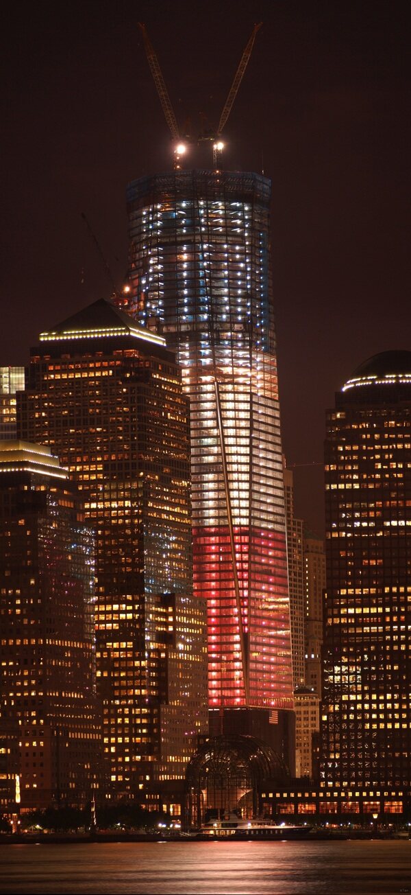纽约自由塔试灯图片