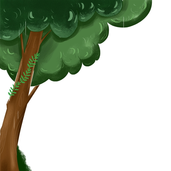 一棵绿色的大树免抠图