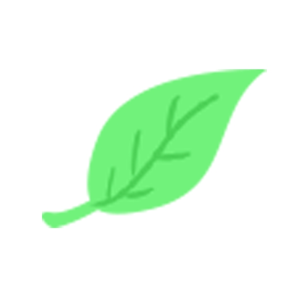 绿色卡通扁平化植物叶子