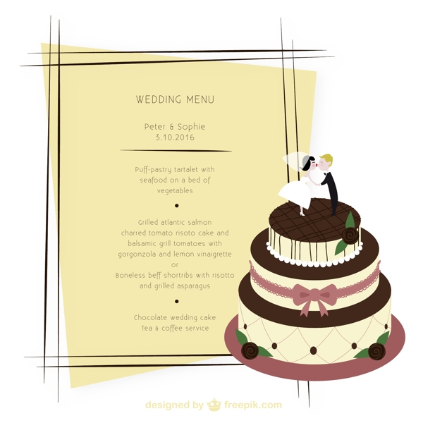 婚礼蛋糕菜单