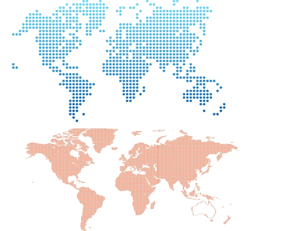 点点世界地图矢量图