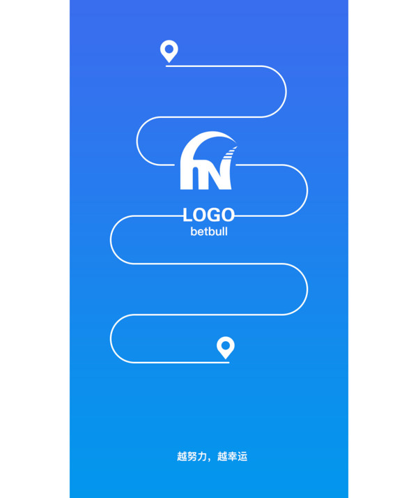 蓝色app启动页logo
