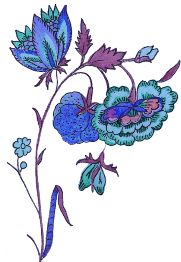 花卉底纹边框