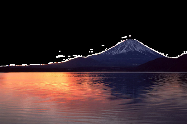 清新湖面日本旅游装饰元素