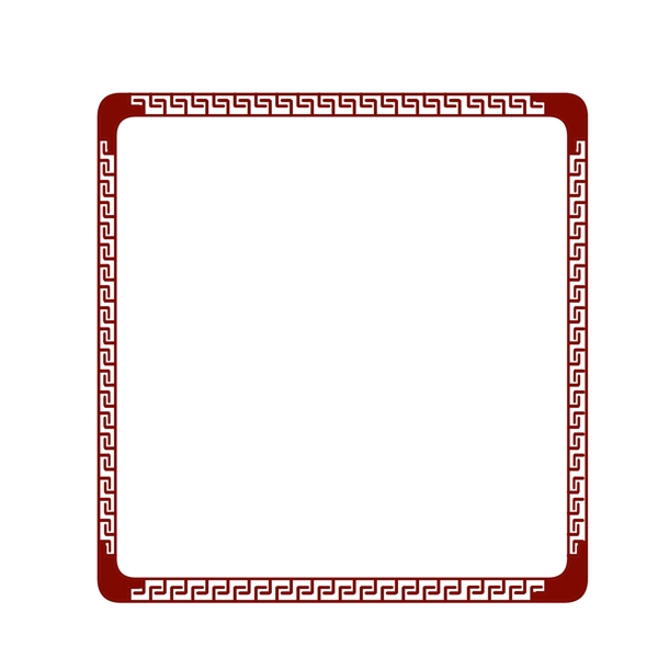 正方形传统边框插图