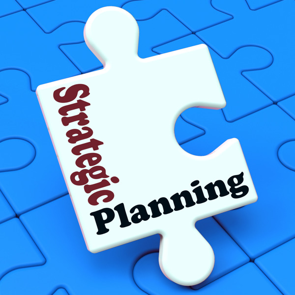 战略规划显示业务解决方案或目标