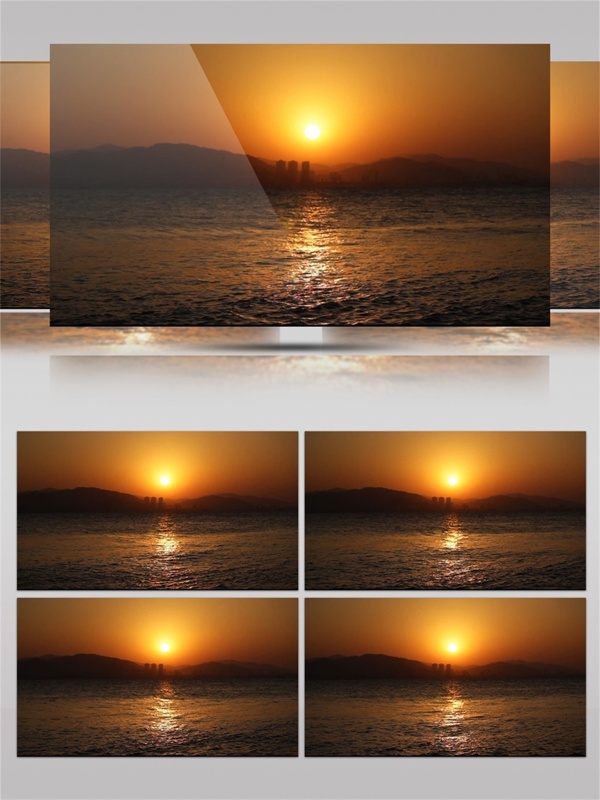 山间海平面太阳升起视频素材
