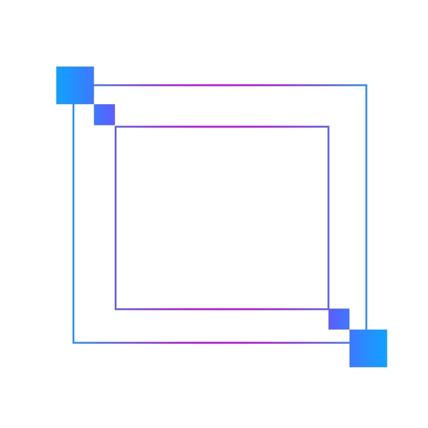科技元素蓝紫渐变边框设计