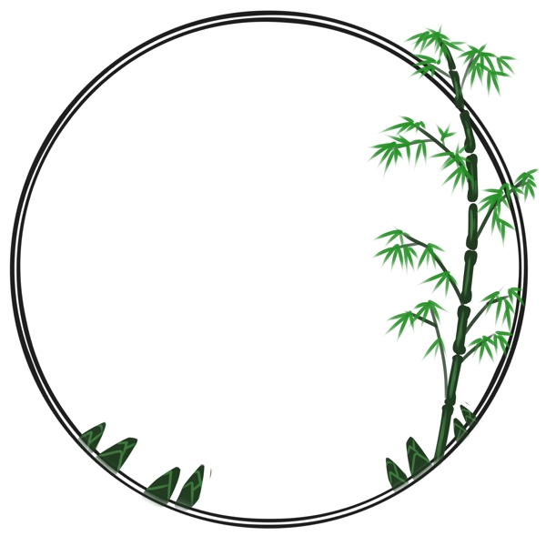 边框可爱竹子植物清新淡雅