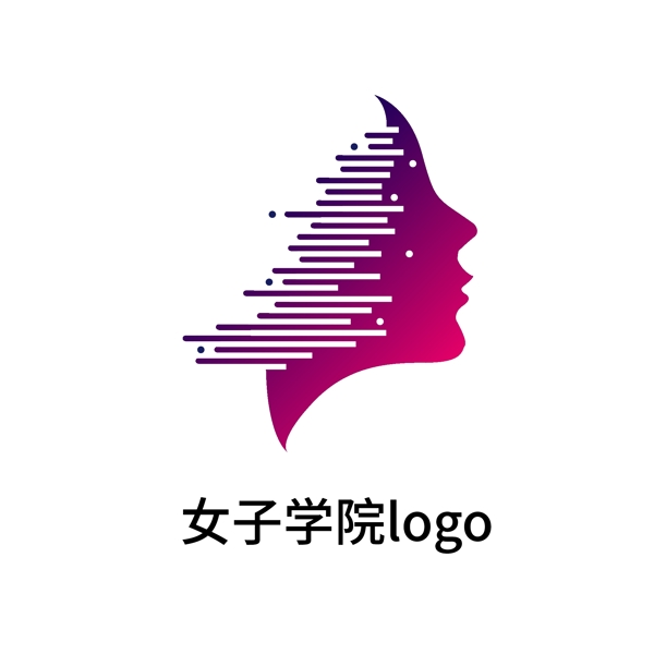 女性创意logo标志标识