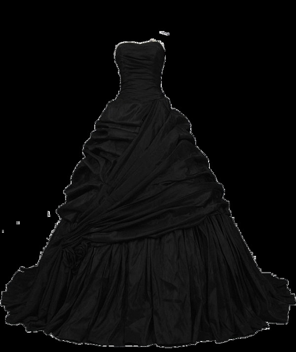 黑色礼服连衣裙免抠png透明图层素材