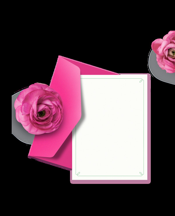 粉色浪漫卡片装饰素材