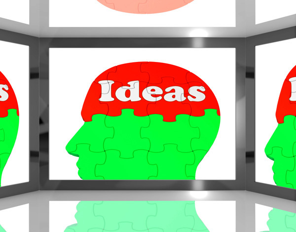 在屏幕上显示大脑思想创造性的发明