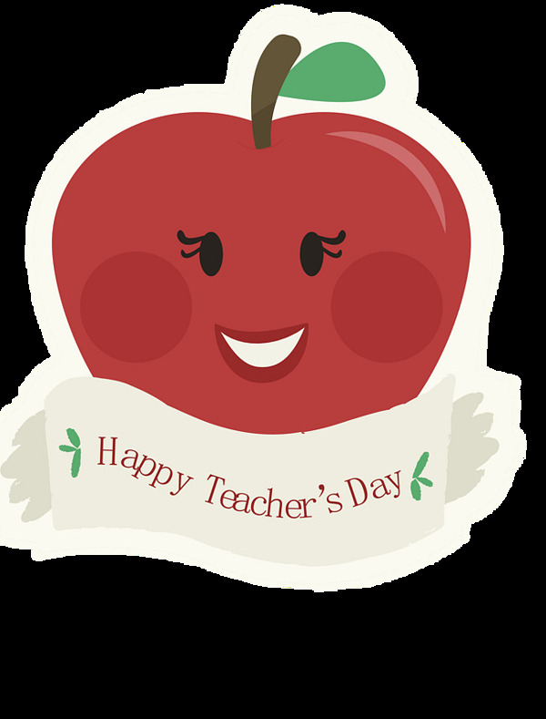 红苹果教师节元素