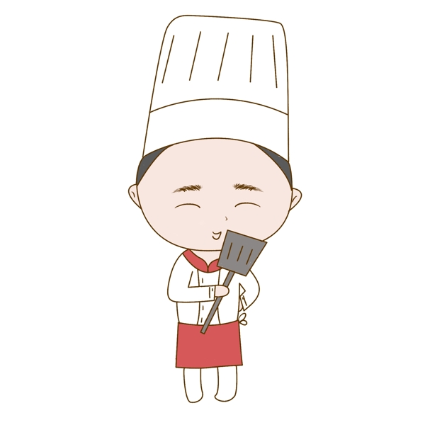 劳动职业厨师人物卡通手绘
