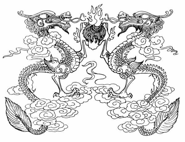 龙纹龙的图案传统图案015
