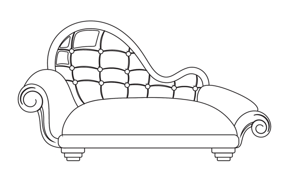 现代沙发矢量形状