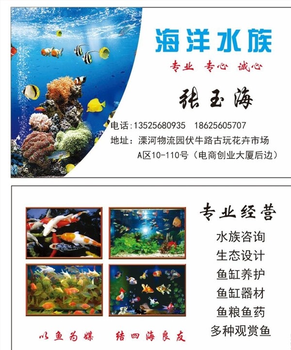 水族馆名片海洋水族