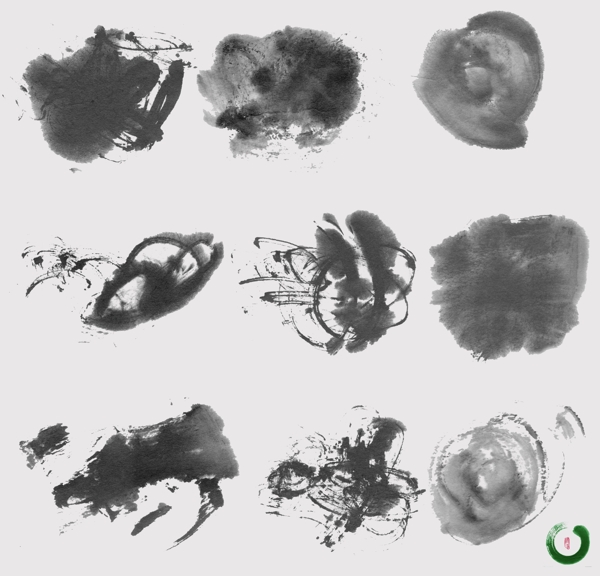 水墨笔触psd素材图片