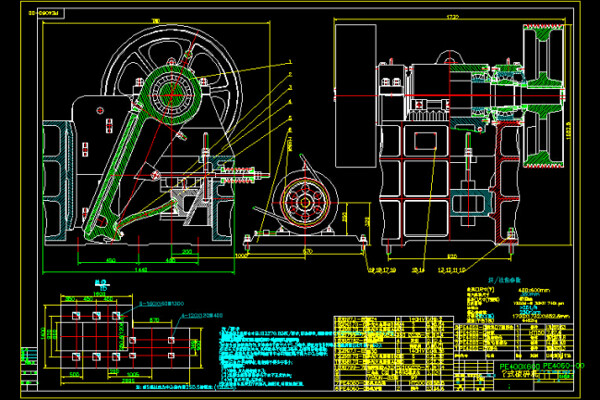 PE400X600颚式破碎机总图