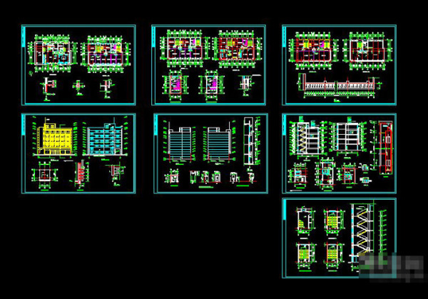 多层办公楼cad图纸