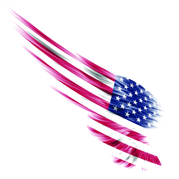 美国国旗创意翅膀变形