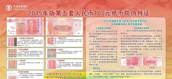 2015新版人民币防伪特征