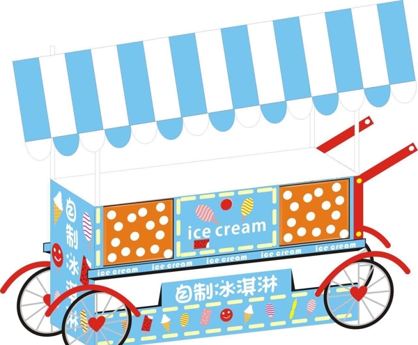KT板制作的冰淇淋车