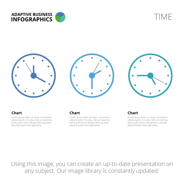 创意时钟PPT数据可视化年终总结美化素材