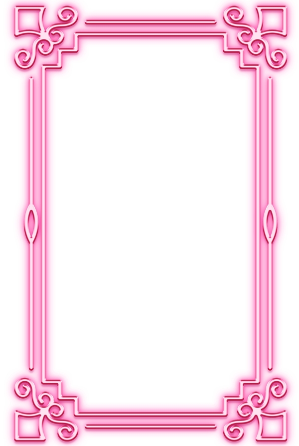 女王节粉色精致发光边框