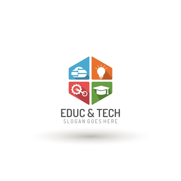 教育和技术标志logo模板