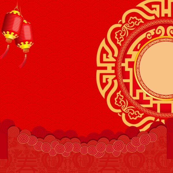 中式经典新春元旦主图设计