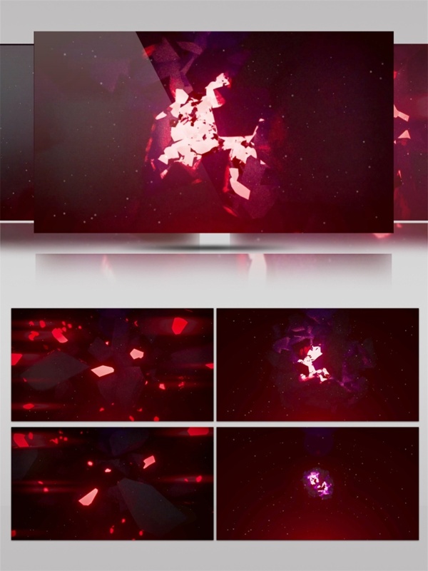 红色蝴蝶光斑动态视频素材