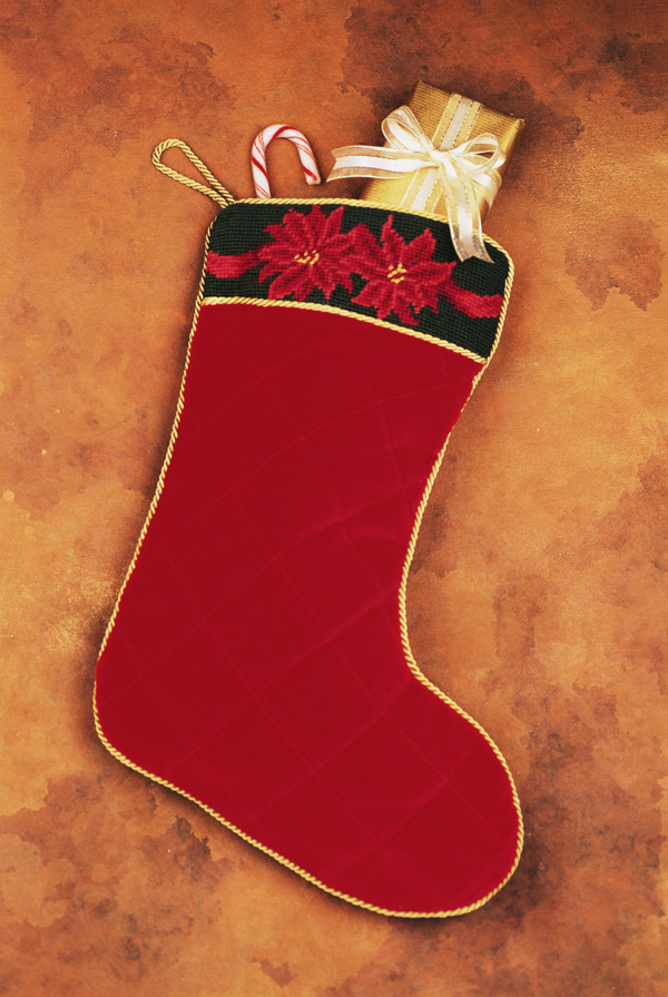 圣诞节耶诞节圣诞袜袜子红色