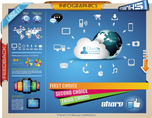 矢量信息图表设计图片