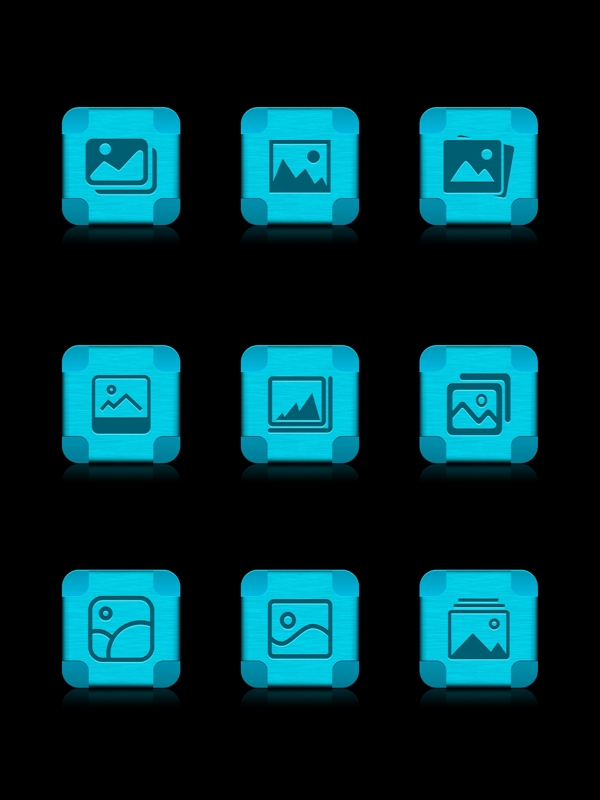 九款手机相册应用UI图标