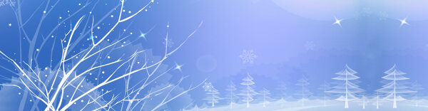 冬季树林雪景背景banner