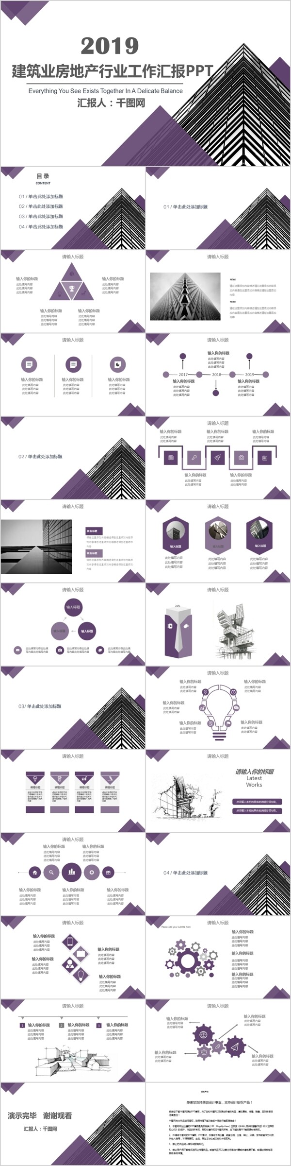 建筑业房地产行业工作汇报PPT