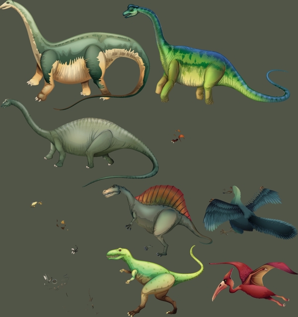 彩色恐龙收藏