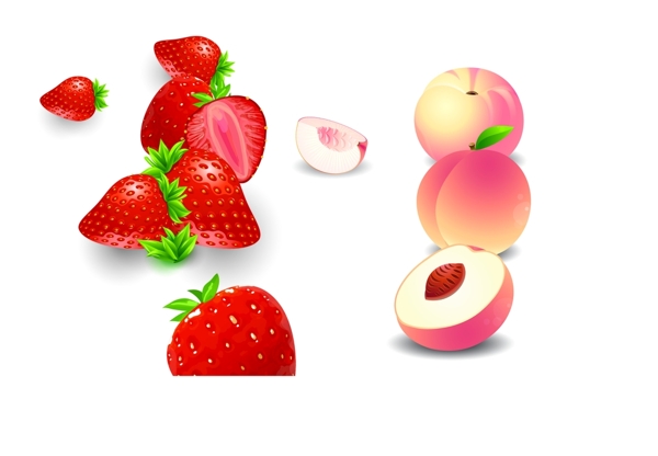 草莓水蜜桃图片