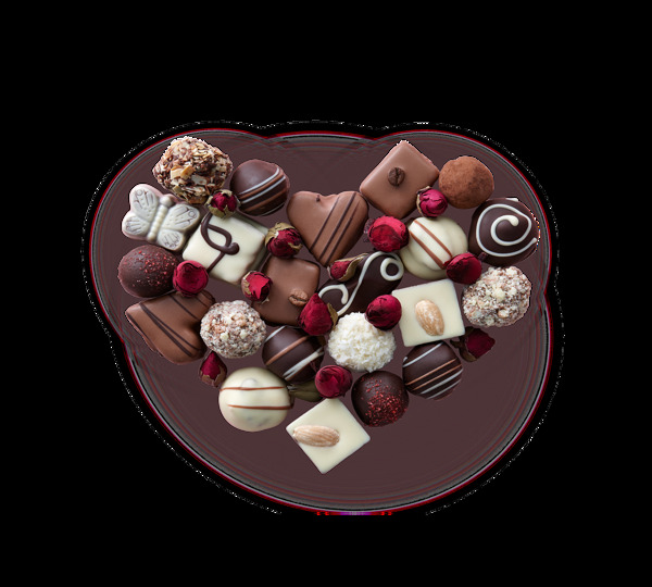 巧克力心形图案宣传促销素材