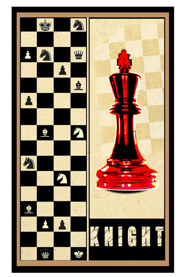 时尚国际象棋棋盘无框画装饰画图片