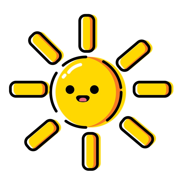 MBE图标晴朗天气太阳可商用元素