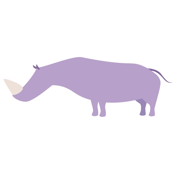 印花矢量图童装卡通动物动物犀牛免费素材