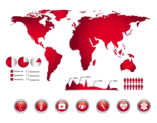 医疗信息图形创意设计矢量图01