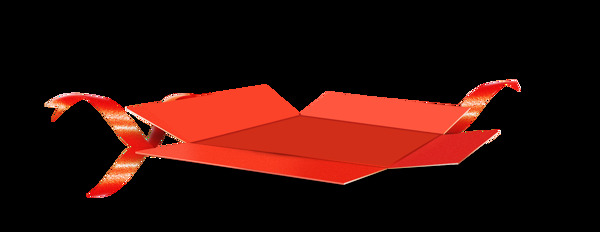 红色折纸png元素素材