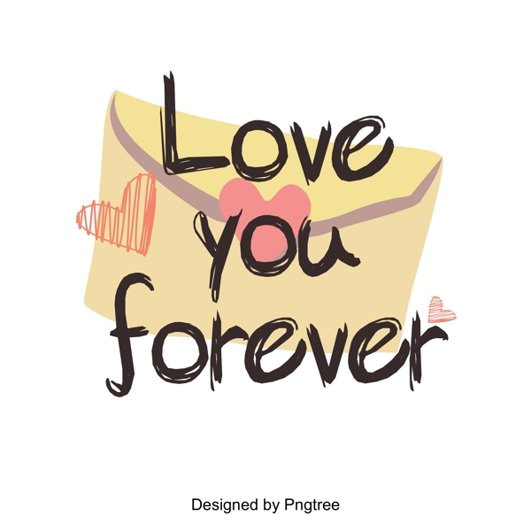 永远爱你爱你情人节表白标题字体设计
