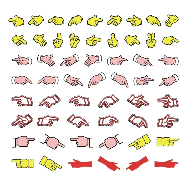 56种人物手势图片