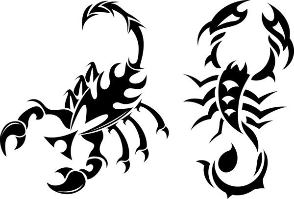 卡通蝎子龙虾钳子印花底纹图案天