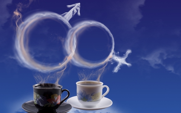 咖啡烟雾圈圈图片